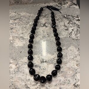 Elegant Black Beaded Necklace